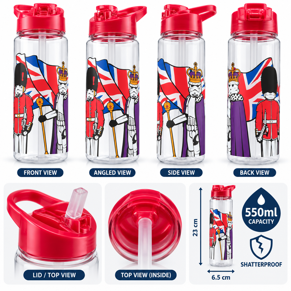 The Original Stormtrooper London 550ml Shatterproof Water Bottle