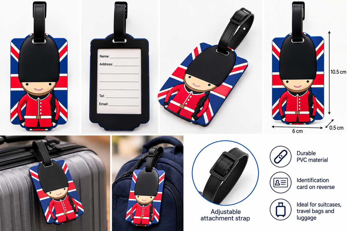 London Union Jack Guardsman PVC Luggage Tag