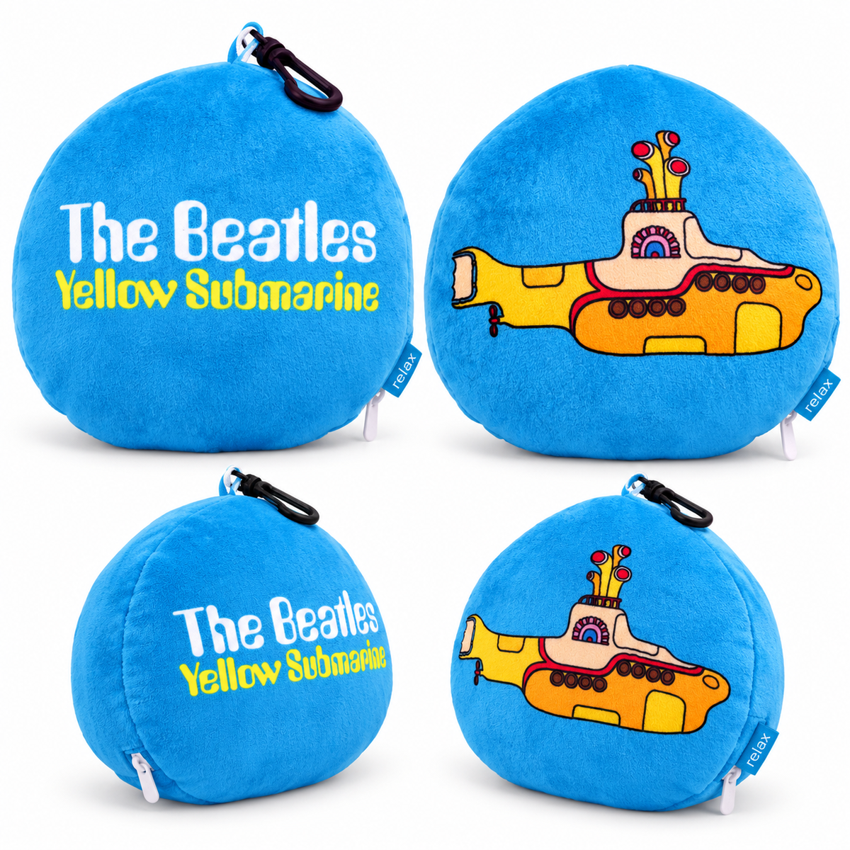 The Beatles Yellow Submarine Plush Travel Pillow & Eye Mask – Relaxeazzz